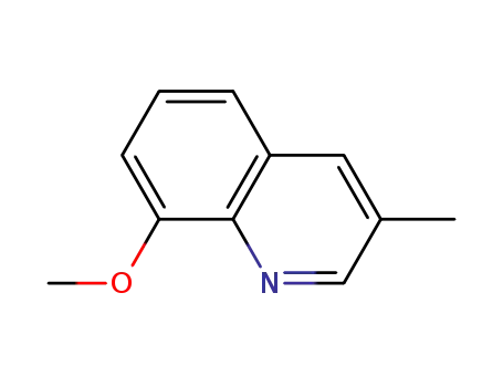 Molecular Structure of 112955-06-3 (Quinoline, 8-methoxy-3-methyl-)