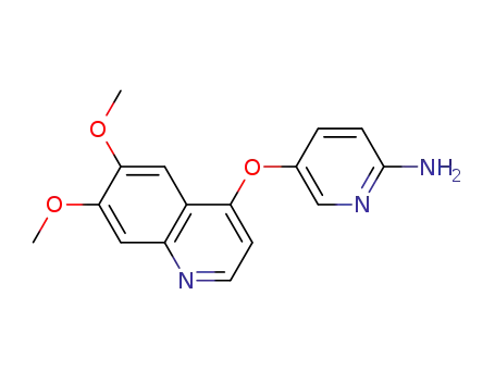 Molecular Structure of 417722-21-5 (5-[(6,7-DIMETHOXYQUINOLIN-4-YL)OXY]PYRIDIN-2-AMINE)