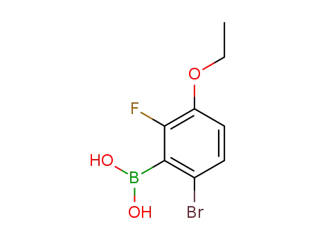 Molecular Structure of 871126-14-6 (6-Bromo-3-ethoxy-2-fluorobenzeneboronic acid)