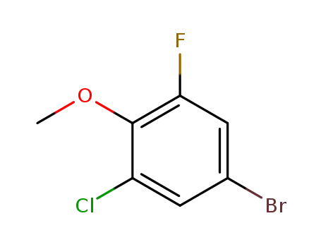 Molecular Structure of 261762-34-9 (4-BROMO-2-CHLORO-6-FLUOROANISOLE)