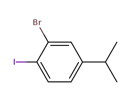 Molecular Structure of 1000578-18-6 (3-Bromo-4-iodoisopropylbenzene)