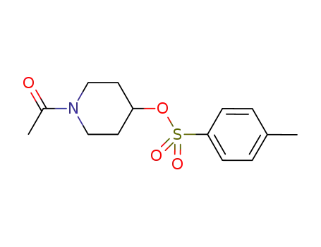 Molecular Structure of 92531-11-8 (Toluene-4-sulfonic acid 1-acetyl-piperidin-4-yl ester)