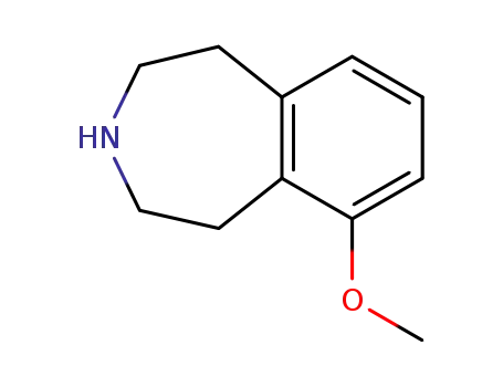 Molecular Structure of 90047-53-3 (1H-3-Benzazepine, 2,3,4,5-tetrahydro-6-methoxy-)