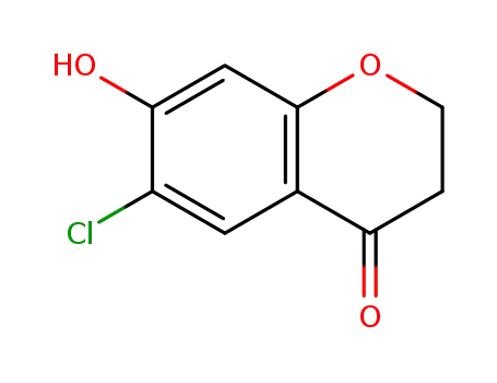 Molecular Structure of 74277-66-0 (6-chloro-7-hydroxychroman-4-one)