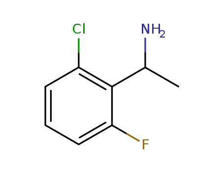 Molecular Structure of 1000922-53-1 (Benzenemethanamine, 2-chloro-6-fluoro-a-methyl-, (aS)-)