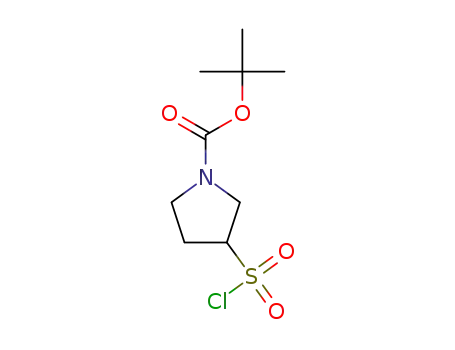 Molecular Structure of 1932525-90-0 (tert-butyl 3-(chlorosulfonyl)pyrrolidine-1-carboxylate)