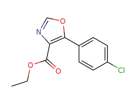 Molecular Structure of 127919-28-2 (Ethyl 5-(4-chlorophenyl)oxazole-4-carboxylate)