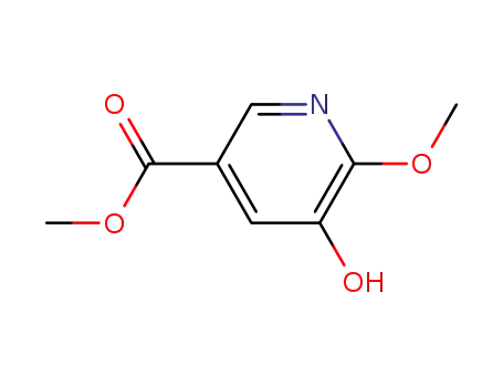 Molecular Structure of 166742-16-1 (Methyl 5-hydroxy-6-Methoxynicotinate)