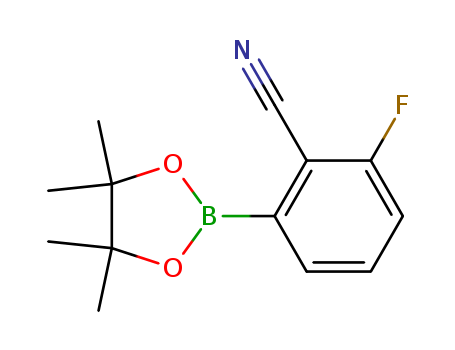2-fluoro-6-(4,4,5,5-tetramethyl-1,3,2-dioxaborolan-2-yl)benzonitrile cas no. 765916-91-4 98%
