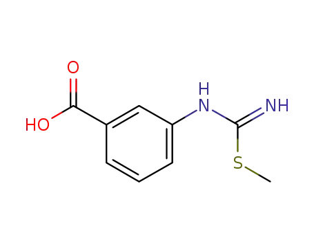 Benzoic acid, 3-[[imino(methylthio)methyl]amino]- (9CI)