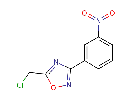 Molecular Structure of 6595-78-4 (5-(CHLOROMETHYL)-3-(3-NITROPHENYL)-1,2,4-OXADIAZOLE)
