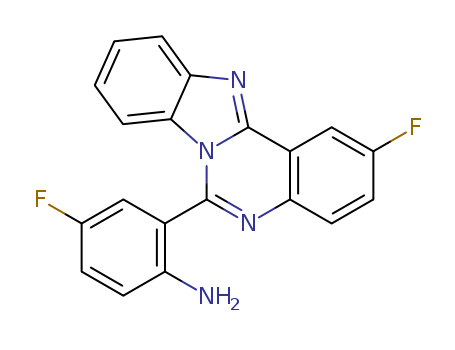 Benzenamine,4-fluoro-2-(2-fluorobenzimidazo[1,2-c]quinazolin-6-yl)- cas  10173-67-8