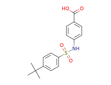 Molecular Structure of 708996-17-2 (4-(([4-(TERT-BUTYL)PHENYL]SULFONYL)AMINO)BENZOIC ACID)