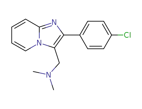 Molecular Structure of 338415-39-7 (N-([2-(4-CHLOROPHENYL)IMIDAZO[1,2-A]PYRIDIN-3-YL]METHYL)-N,N-DIMETHYLAMINE)