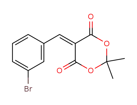 Molecular Structure of 15795-60-5 (1,3-Dioxane-4,6-dione, 5-[(3-bromophenyl)methylene]-2,2-dimethyl-)