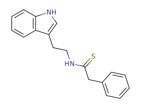 Molecular Structure of 10022-76-1 (N-[2-(1H-indol-3-yl)ethyl]-2-phenylethanethioamide)