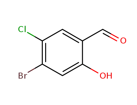Molecular Structure of 886504-56-9 (4-BROMO-5-CHLORO-2-HYDROXY-BENZALDEHYDE)