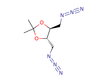 Molecular Structure of 146144-45-8 (1,3-Dioxolane, 4,5-bis(azidomethyl)-2,2-dimethyl-, (4S,5S)-)