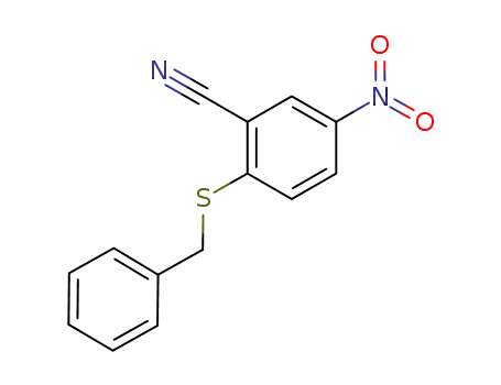 Molecular Structure of 175135-67-8 (2-(BENZYLTHIO)-5-NITROBENZONITRILE)