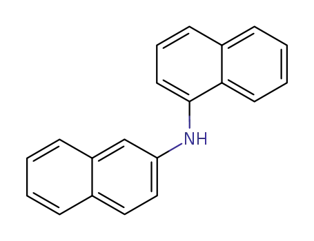 Molecular Structure of 4669-06-1 (1,2'-DINAPHTHYLAMINE)