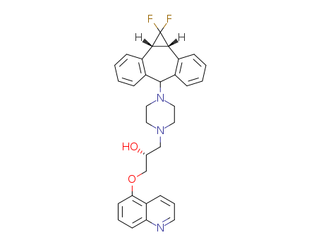 (2R)-1-{4-[(1aR,6r,10bS)-1,1-Difluoro-1,1a,6,10b-tetrahydrodibenzo[a,e]cyclopropa[c]cyclohepten-6-yl]piperazin-1-yl}-3-(quinolin-5-yloxy)propan-2-ol