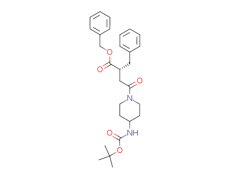 benzyl (2R)-3-<1-<<4-<(tert-butyloxycarbonyl)amino>piperidinyl>carbonyl>-2-benzyl>propionate