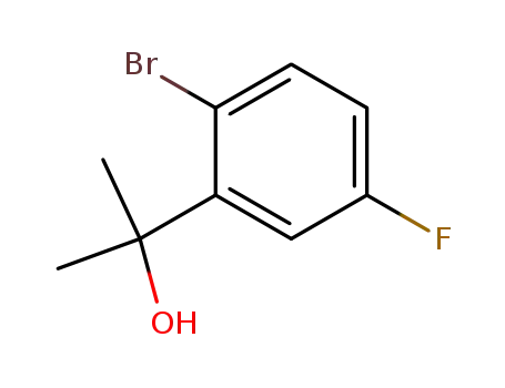 Molecular Structure of 853271-16-6 (2-(2-broMo-5-fluorophenyl)propan-2-ol)