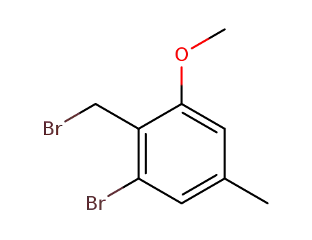 Molecular Structure of 72623-22-4 (1-bromo-2-(bromomethyl)-3-methoxy-5-methylbenzene)