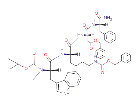 Boc-(N-Me)Trp-Lys(CBz)-Asp(OBn)-Phe-NH<sub>2</sub>