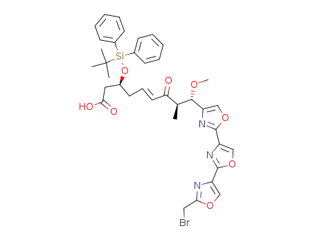 (3S,8R,9S)-(E)-3-(tert-butyldiphenylsiloxy)-7-oxo-8-methyl-9-methoxy-9-(2-bromomethyl-2,4'-trisoxazole-4'-yl)-non-5-enoic acid