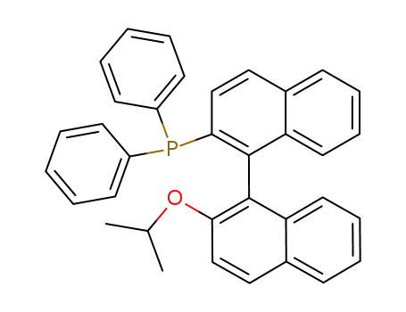 Molecular Structure of 189274-36-0 ((R)-(+)-(Diphenylphosphino)-2'-isopropoxy-1,1'-binaphthyl)
