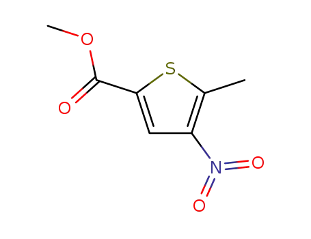 Molecular Structure of 56921-01-8 (Methyl 5-Methyl-4-nitrothiophene-2-carboxylate)