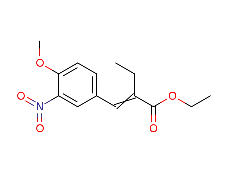 Molecular Structure of 334015-21-3 (Butanoic acid, 2-[(4-methoxy-3-nitrophenyl)methylene]-, ethyl ester)