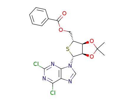 benzoic acid (3aS,4R,6R,6aR)-6-(2,6-dichloro-purin-9-yl)-2,2-dimethyl-tetrahydro-thieno[3,4-d][1,3]dioxol-4-ylmethyl ester