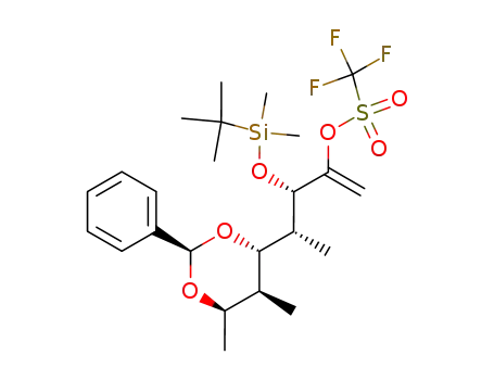 (3S,4R,5S,6S,7R)-3-(tert-butyldimethylsilyloxy)-5,7-((R)-benzylidenedioxy)-4,6-dimethyl-1-octene-2-yl-trifluoromethanesulfonate