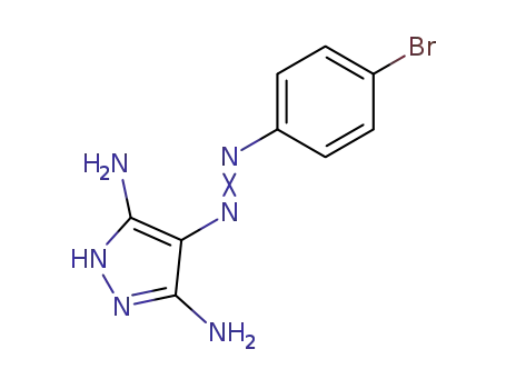 Molecular Structure of 62679-03-2 (1H-Pyrazole-3,5-diamine, 4-[(4-bromophenyl)azo]-)