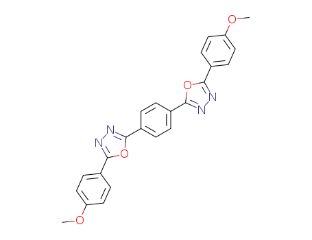 Molecular Structure of 31709-09-8 (1,3,4-Oxadiazole, 2,2'-(1,4-phenylene)bis[5-(4-methoxyphenyl)-)