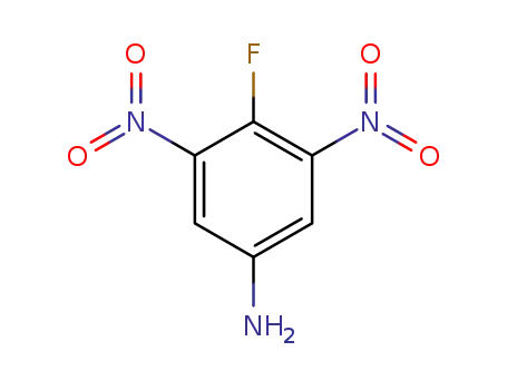 Molecular Structure of 92367-07-2 (Benzenamine, 4-fluoro-3,5-dinitro-)