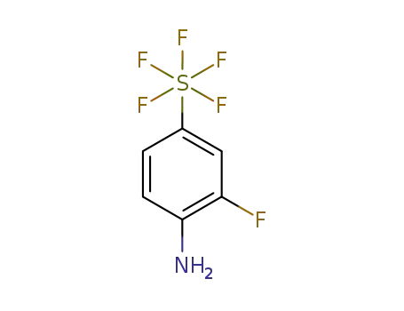 Molecular Structure of 1240257-25-3 (2-Fluoro-4-(pentafluorothio)aniline, 97%)