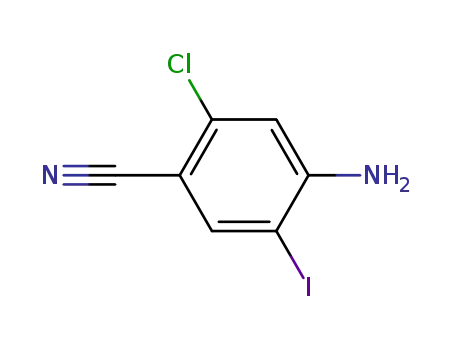 Molecular Structure of 380241-58-7 (4-AMINO-2-CHLORO-5-IODOBENZONITRILE)