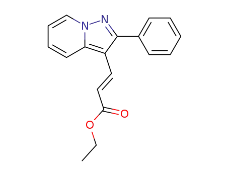2-Propenoic acid, 3-(2-phenylpyrazolo[1,5-a]pyridin-3-yl)-, ethyl ester,
(E)-