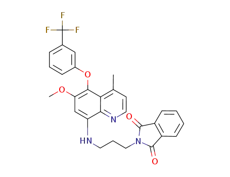6-methoxy-8-(3-phthalimidopropylamino)-4-methyl-5-(3-trifluoromethylphenyloxy)-quinoline