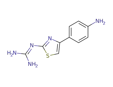 Molecular Structure of 83831-31-6 (Guanidine, [4-(4-aminophenyl)-2-thiazolyl]-)