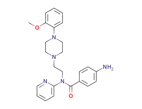 Molecular Structure of 159279-56-8 (4-(2'-methoxy-phenyl)-1-[2'-(N-2-pyridyl)-p-aminobenzamido]-ethyl-piperazine)