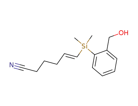 Molecular Structure of 853955-62-1 (5-Hexenenitrile, 6-[[2-(hydroxymethyl)phenyl]dimethylsilyl]-, (5E)-)