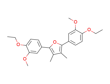 Molecular Structure of 749-33-7 (Furan, 2,5-bis(4-ethoxy-3-methoxyphenyl)-3,4-dimethyl-)