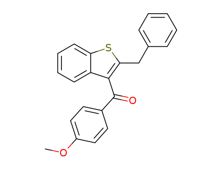Molecular Structure of 245359-84-6 (Methanone, (4-methoxyphenyl)[2-(phenylmethyl)benzo[b]thien-3-yl]-)