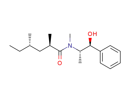 Molecular Structure of 192060-47-2 ((2R,4S)-N-((1S,2S)-1-hydroxy-1-phenylpropan-2-yl)-N,2,4-trimethylhexanamide)