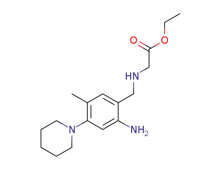 Glycine, N-[[2-amino-5-methyl-4-(1-piperidinyl)phenyl]methyl]-, ethyl
ester