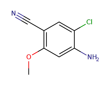 Molecular Structure of 31380-91-3 (4-amino-5-chloro-2-methoxybenzonitrile)